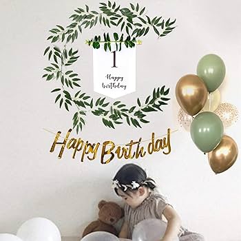 Amazon.co.jp: Uchi 1歳 誕生日 飾り 女の子 男の子 可愛い 誕生日